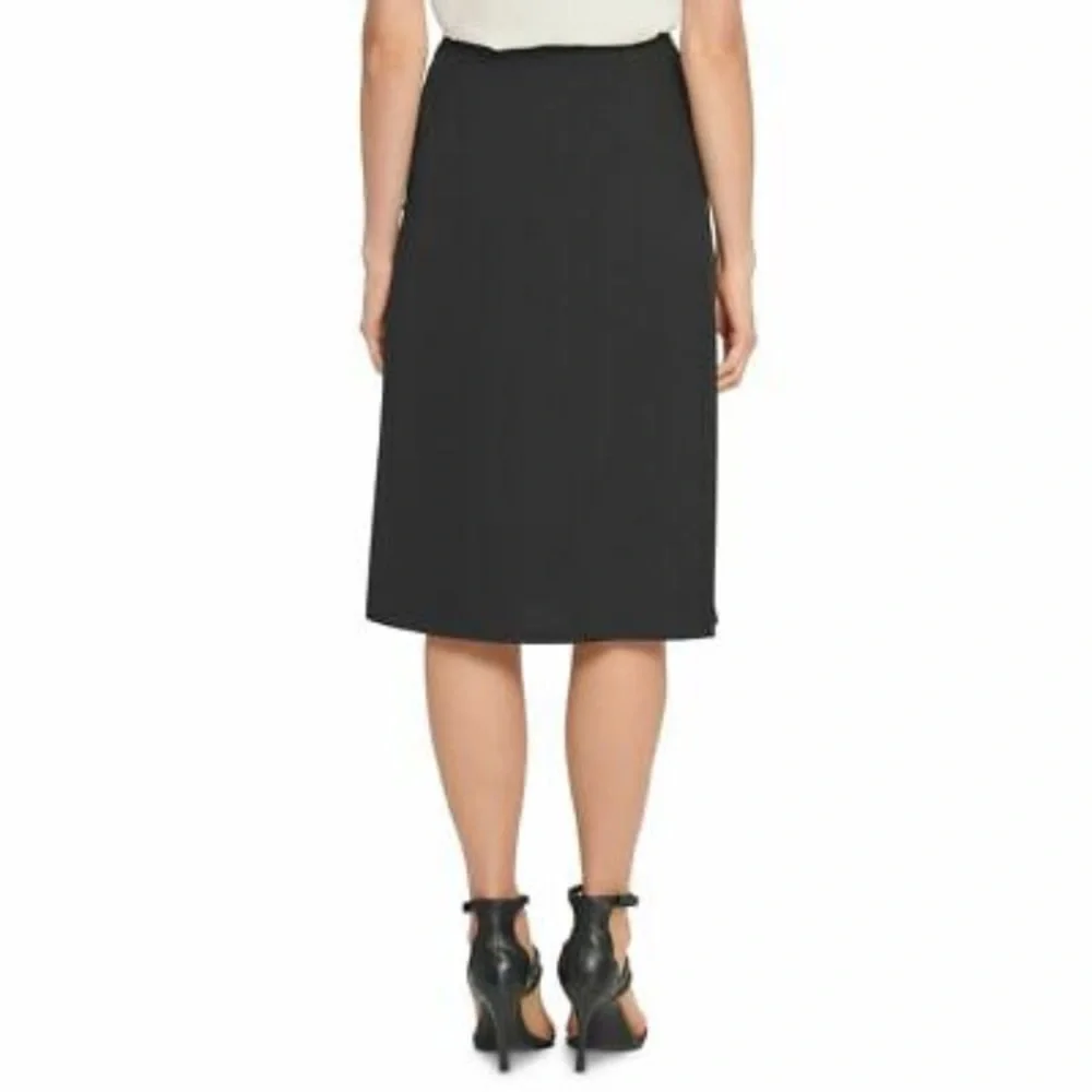 DKNY Asymmetrical Ruffle Color Block Midi Skirt Size 2